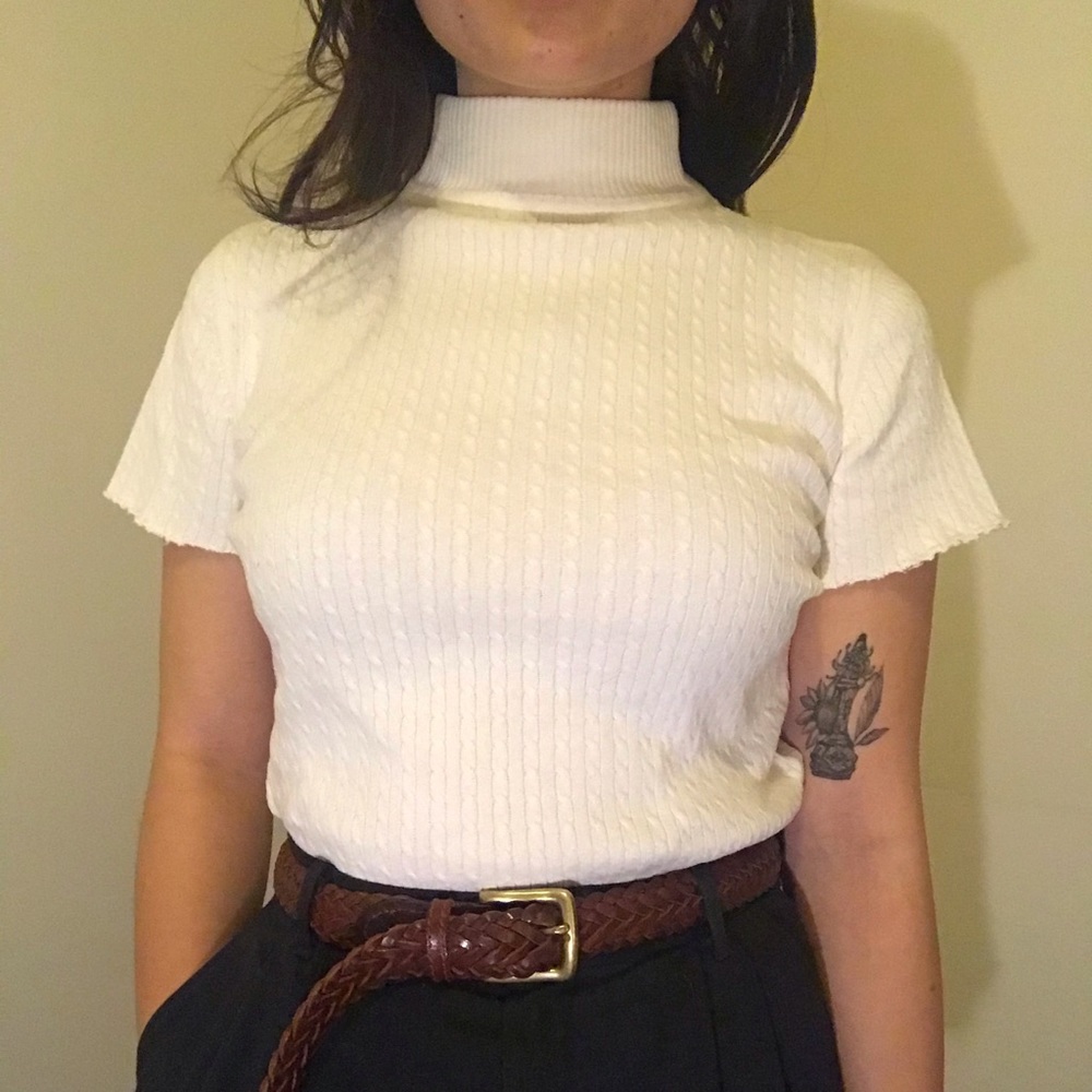 90s vintage turtle neck knit top - Picture 2 of 9